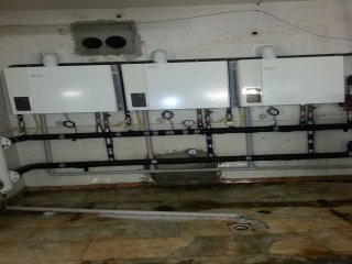 Buderus gb 112 duvar tipi yoğuşmalı kazan kaskad sistem